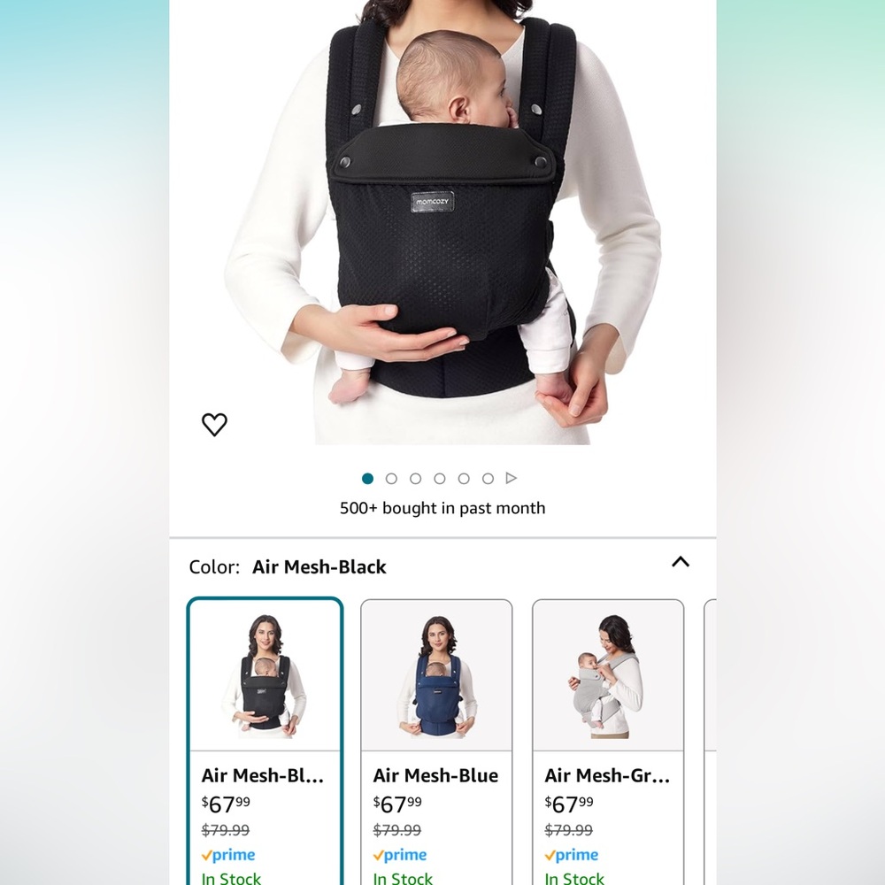 New momcozy air mesh carrier